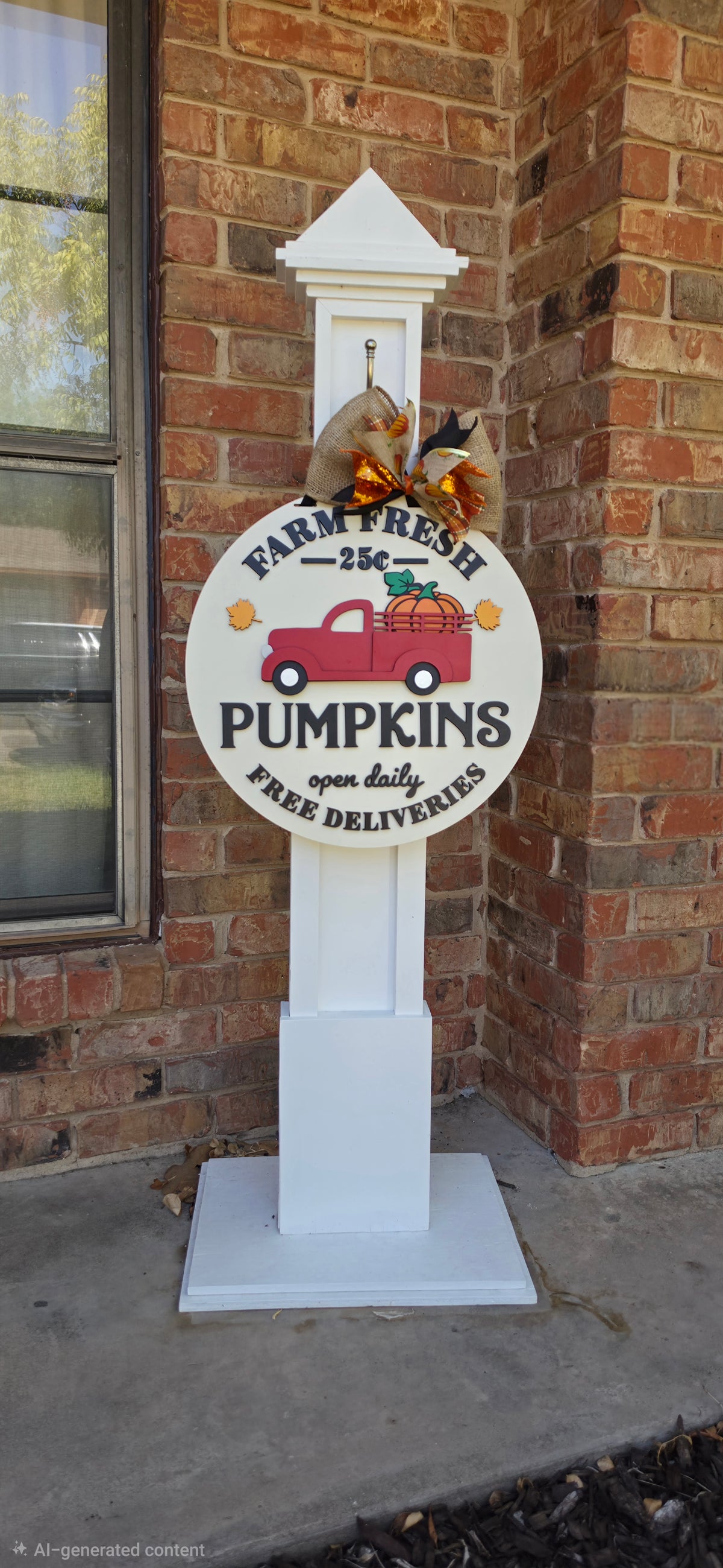 Pumpkin Farm Vintage Truck Fall Door Hanger – 16" Layered Wood Décor