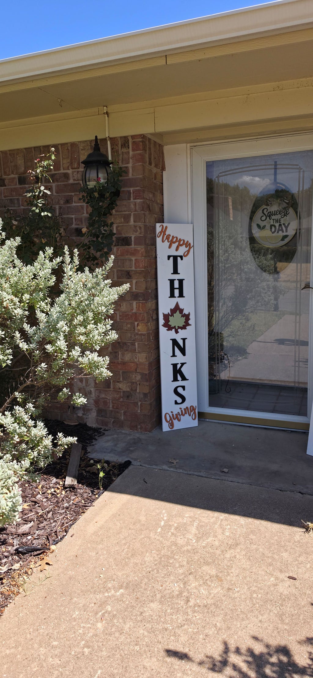 Happy Thanksgiving Porch Lean – 12" x 60" Layered Wood Décor