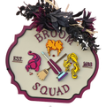 Broom Squad Witches Halloween Door Hanger