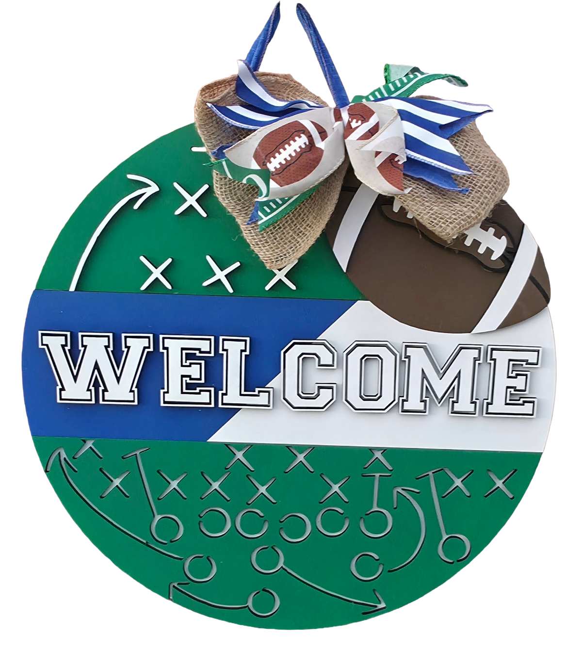 Blue Welcome Door Hanger