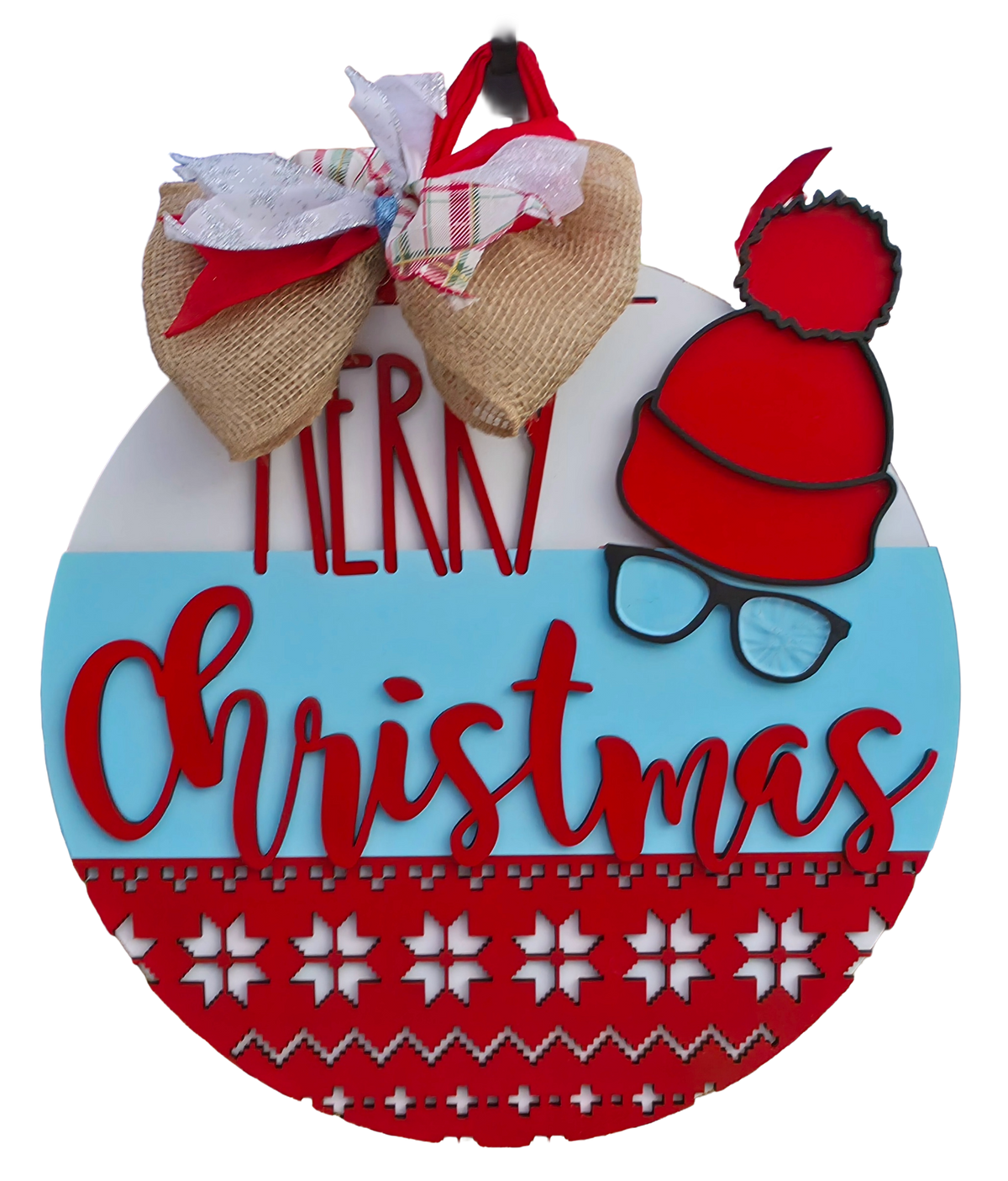 Merry Christmas Sweater Door Hanger