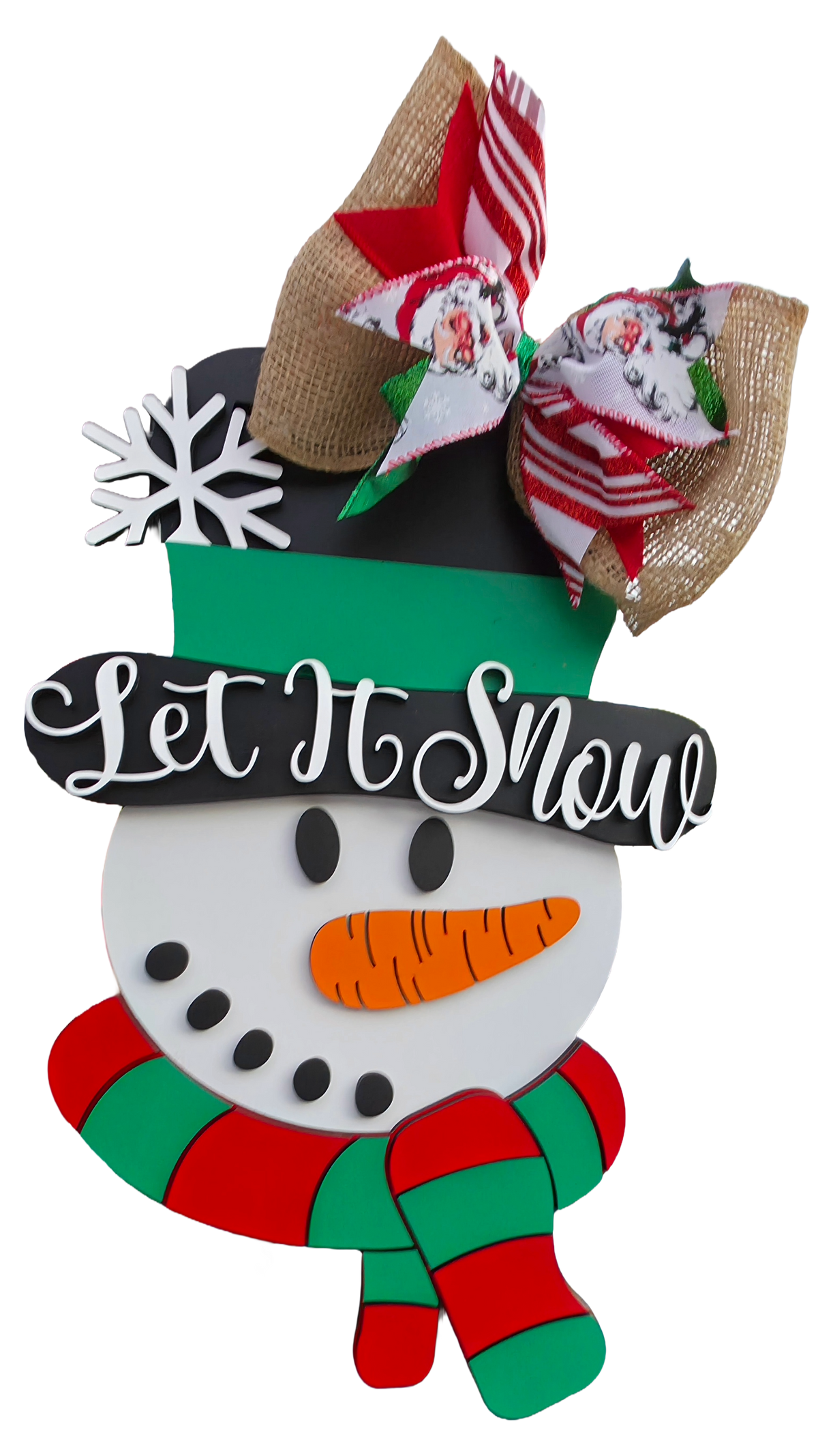 Let It Snow Snowman Door Hanger