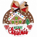Gingerbread House Christmas Door Hanger – 16"