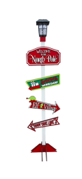 North Pole Christmas Signpost
