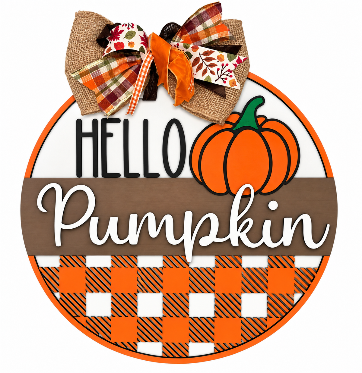 Hello Pumpkin Door Hanger – 16"