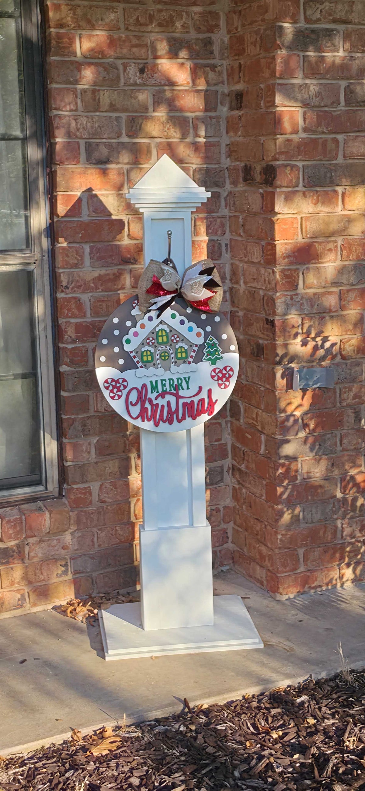 Gingerbread House Christmas Door Hanger – 16"